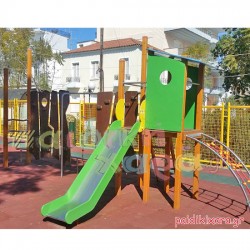 Σύνθετο όργανο παιδικής χαράς ΜΑΙΑΝΔΡΟΣ με τσουλήθρα και αναρριχήσεις